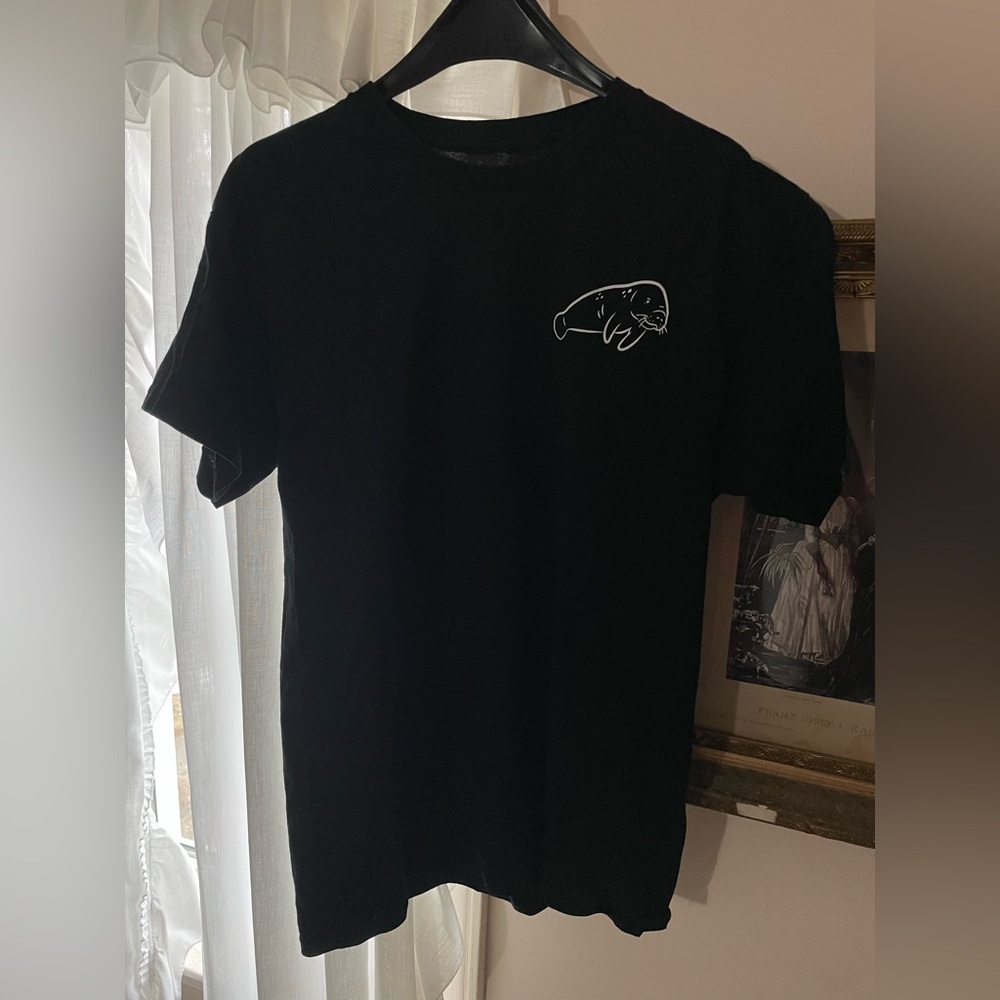 Mote Marine Aquarium Black Tee with Manatee Graphic - Picture 2 of 7